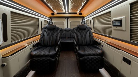 8 passenger sprinter van inside green bay